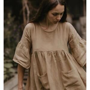 The simple folk the sage dress small organic linen